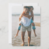 シンプル2枚モダンのフォトグリーンスクリプト新年 シーズンカード (裏面)