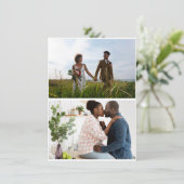 シンプル2枚写真コラージュ シーズンカード (スタンド正面)