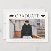 シンプル2枚写真 卒業 招待状 (正面)