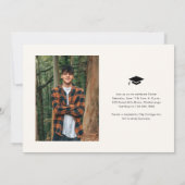 シンプル2枚写真 卒業 招待状 (裏面)