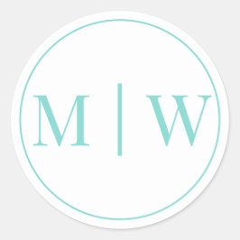 シンプル2結婚イニシャルモンVS DIYカラー ラウンドシール