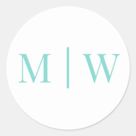 シンプル2結婚イニシャルモンVS DIYカラー ラウンドシール