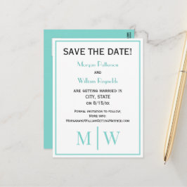 シンプル2結婚イニシャルモンVS DIYカラー 案内ポストカード