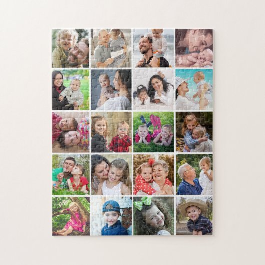 シンプル20モダンInstagramフォトコラージュ ジグソーパズル (縦)