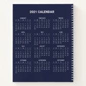 シンプル2021年エレガント予定表 |ノートブック ノートブック (裏面)