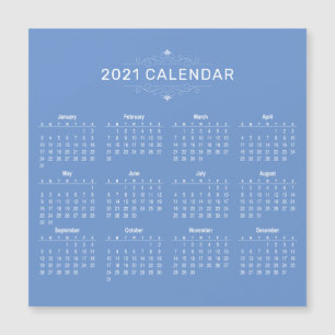 シンプル2021年エレガント予定表  磁気カード