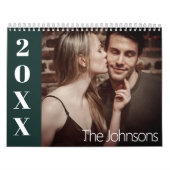 シンプル2024ファミモダンリのフォトグカスタムリーン カレンダー (カバー)