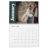 シンプル2024ファミモダンリのフォトグカスタムリーン カレンダー (1月 2026)