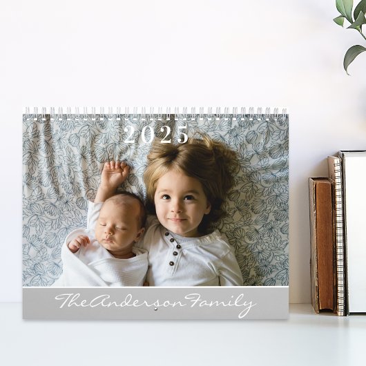 シンプル2025エレガント年写真 カレンダー