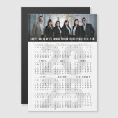 シンプル2025カレンダフォトホリデー磁気カード (正面/裏面)