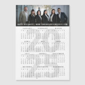 シンプル2025カレンダフォトホリデー磁気カード (正面)