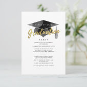 シンプル2025卒業式 ミニマル卒業パーティー 招待状 (スタンド正面)