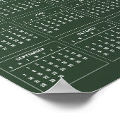 シンプル2025年エレガント予定表 | ポスター (角)