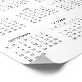 シンプル2025年エレガント予定表 | ポスター (角)