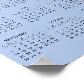 シンプル2025年エレガント予定表 | ポスター (角)