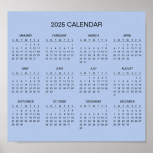 シンプル2025年エレガント予定表 ポスター