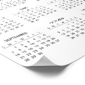 シンプル2025年エレガント予定表 | ポスター (角)