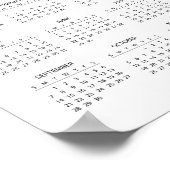 シンプル2025年エレガント予定表 | ポスター (角)