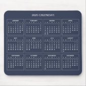 シンプル2025年エレガント予定表 | マウスパッド (正面)