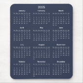シンプル2025年エレガント予定表 | マウスパッド (正面)