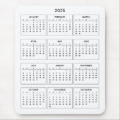 シンプル2025年エレガント予定表 | マウスパッド (正面)