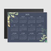 シンプル2025年エレガント予定表 | マグネットカード (正面/裏面)