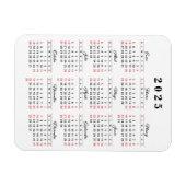 シンプル2025年カレンスペインのダー(白) マグネット (横)