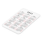 シンプル2025年カレンスペインのダー(白) マグネット (左側)