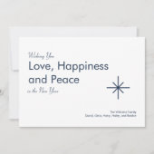 シンプル2026年新年のエレガントタイポグラフィ シーズンカード (正面)