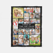 シンプル21フォトコラージュパーソナライズされたお使いの色 フリースブランケット (正面)