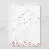 シンプル21th誕生日パーティーバラ金ゴールド大理石 招待状 (裏面)