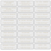 シンプル24のゲ結婚ストアドレス金ゴールド白ラベル シール (正面)