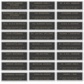 シンプル24のゲ結婚ストアドレス金ゴールド黒ラベル シール (正面)