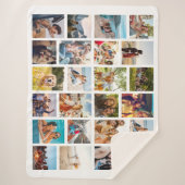 シンプル24フォトコラージュ シェルパブランケット (正面)