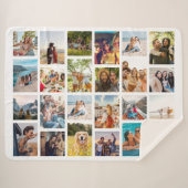 シンプル24フォトコラージュ シェルパブランケット (正面(横))