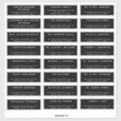 シンプル24名結婚のゲストがブラックラベルに対応 シール (シート)