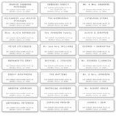 シンプル24結婚名のゲスト住所 シール (正面)