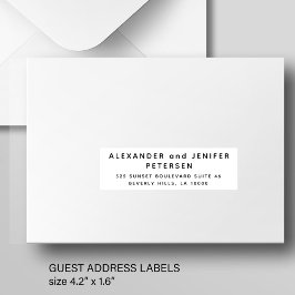 シンプル24結婚名のゲスト住所 シール