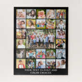 シンプル25フォトコラージュパーソナライズされたカスタム ジグソーパズル (縦)