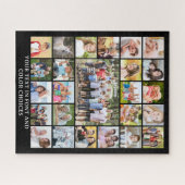 シンプル25フォトコラージュパーソナライズされたカスタム ジグソーパズル (横)