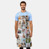 シンプル29モダン-Photo Collage Large エプロン (着用した状態)