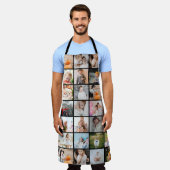 シンプル29モダン-Photo Collage Large エプロン (着用した状態)