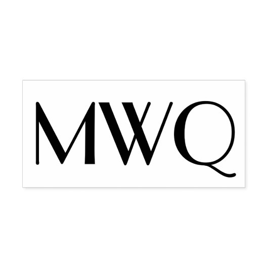 シンプル3エレガントイニシャルモノグラム#6S セルフインキングスタンプ (デザイン)