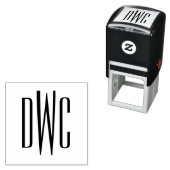 シンプル3エレガントイニシャル文字モノグラム#8エンボス セルフインキングスタンプ (インサイチュ)