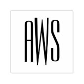 シンプル3エレガントイニシャル文字モノグラム#8B セルフインキングスタンプ (デザイン)