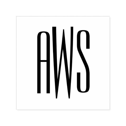 シンプル3エレガントイニシャル文字モノグラム#8B セルフインキングスタンプ (デザイン)