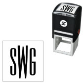 シンプル3エレガントイニシャル文字モノグラム#8BSt3 セルフインキングスタンプ (インサイチュ)