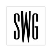 シンプル3エレガントイニシャル文字モノグラム#8BSt3 セルフインキングスタンプ (デザイン)