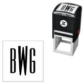 シンプル3エレガントイニシャル文字モノグラム#8BSt セルフインキングスタンプ (インサイチュ)