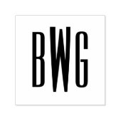 シンプル3エレガントイニシャル文字モノグラム#8BSt セルフインキングスタンプ (デザイン)